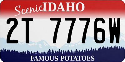 ID license plate 2T7776W