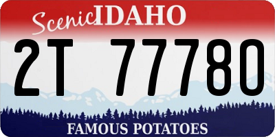ID license plate 2T7778O