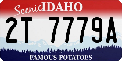ID license plate 2T7779A