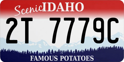 ID license plate 2T7779C