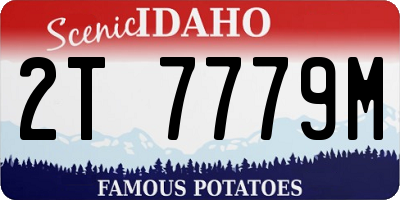 ID license plate 2T7779M