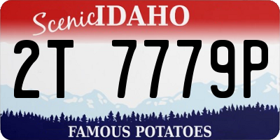 ID license plate 2T7779P