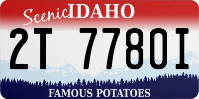 ID license plate 2T7780I