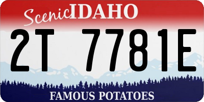 ID license plate 2T7781E