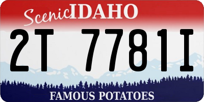 ID license plate 2T7781I