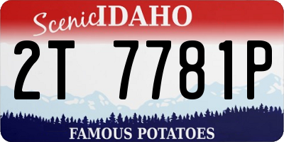 ID license plate 2T7781P
