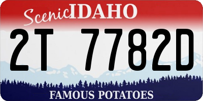 ID license plate 2T7782D