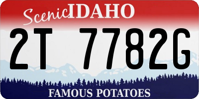 ID license plate 2T7782G