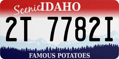 ID license plate 2T7782I