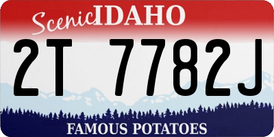 ID license plate 2T7782J
