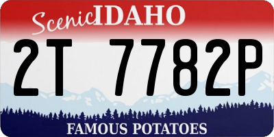 ID license plate 2T7782P