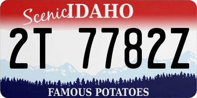 ID license plate 2T7782Z