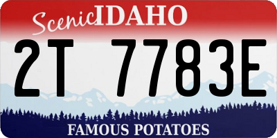 ID license plate 2T7783E