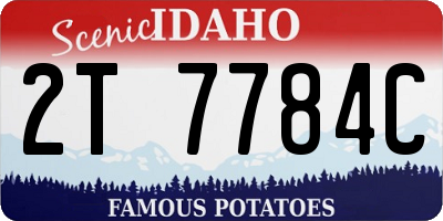 ID license plate 2T7784C