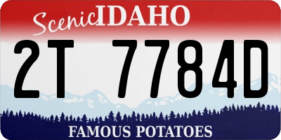 ID license plate 2T7784D