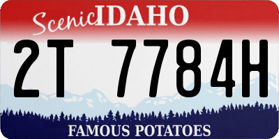 ID license plate 2T7784H