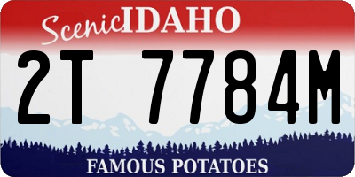 ID license plate 2T7784M