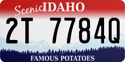 ID license plate 2T7784Q