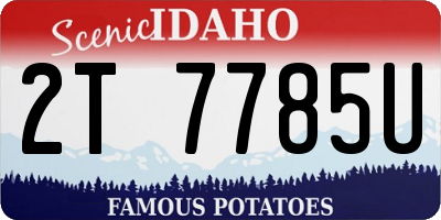 ID license plate 2T7785U