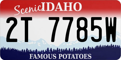 ID license plate 2T7785W