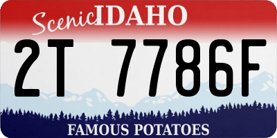 ID license plate 2T7786F