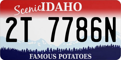 ID license plate 2T7786N