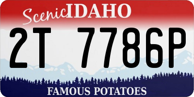 ID license plate 2T7786P
