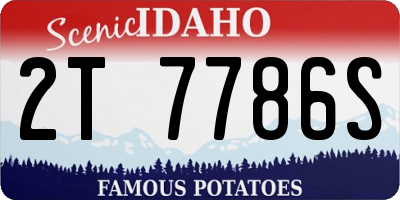 ID license plate 2T7786S