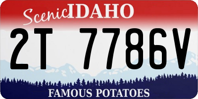 ID license plate 2T7786V