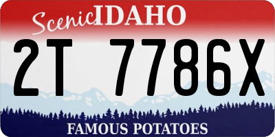 ID license plate 2T7786X