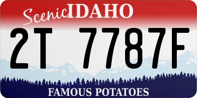 ID license plate 2T7787F