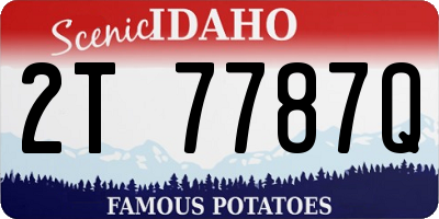 ID license plate 2T7787Q