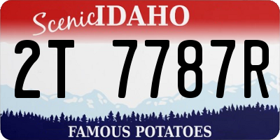 ID license plate 2T7787R