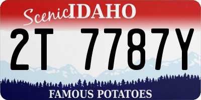 ID license plate 2T7787Y