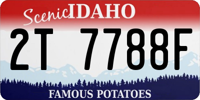 ID license plate 2T7788F