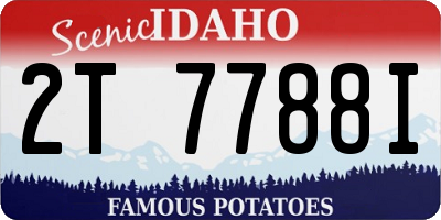 ID license plate 2T7788I