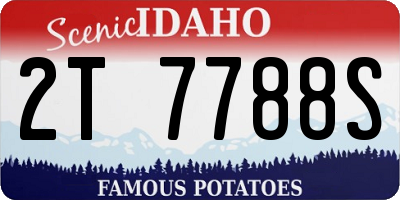 ID license plate 2T7788S