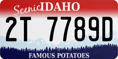 ID license plate 2T7789D