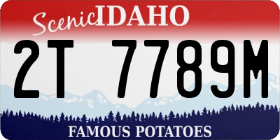 ID license plate 2T7789M