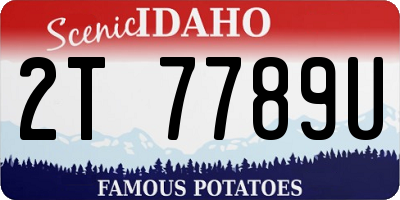 ID license plate 2T7789U