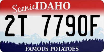ID license plate 2T7790F