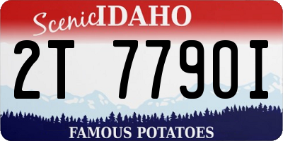 ID license plate 2T7790I