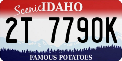 ID license plate 2T7790K