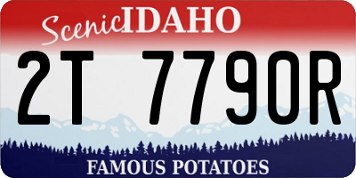 ID license plate 2T7790R
