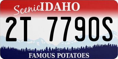 ID license plate 2T7790S