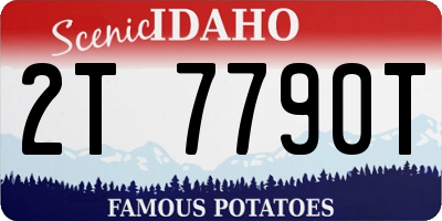 ID license plate 2T7790T