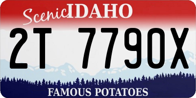 ID license plate 2T7790X