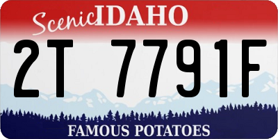 ID license plate 2T7791F