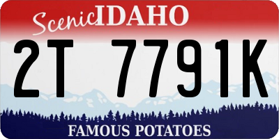 ID license plate 2T7791K