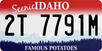ID license plate 2T7791M
